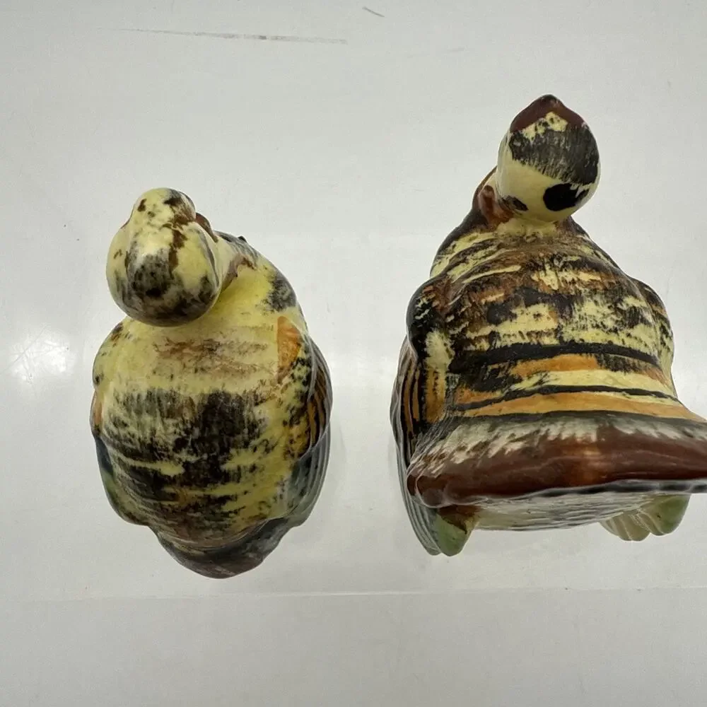 TOM TURKEY HEN SALT & PEPPER SHAKERS VTG MCM CHASE JAPAN 50s 60s THANKSGIVING